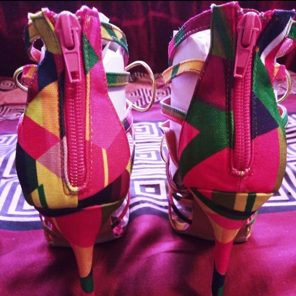 Multicolor Strappy Liliana Heels - Picture 3 of 6